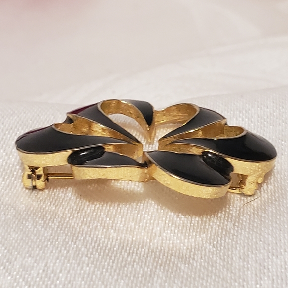 D'Orlan Black Vintage Brooch - Picture 7 of 8